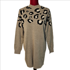 Ann Taylor Loft Leopard Tunic Sweater Size Medium